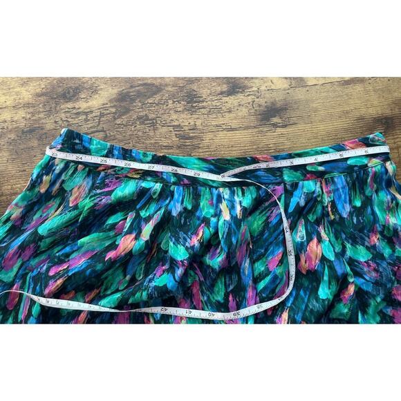 Hinge Womens 6 Peacock Feathers Print Feminine/Artistic Skirt - Picture 4 of 9